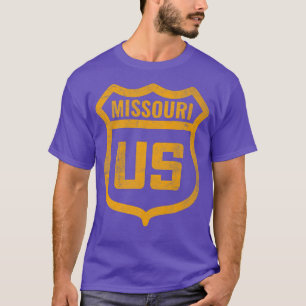 Missouri - US highway distressed weathered look ro T-Shirt