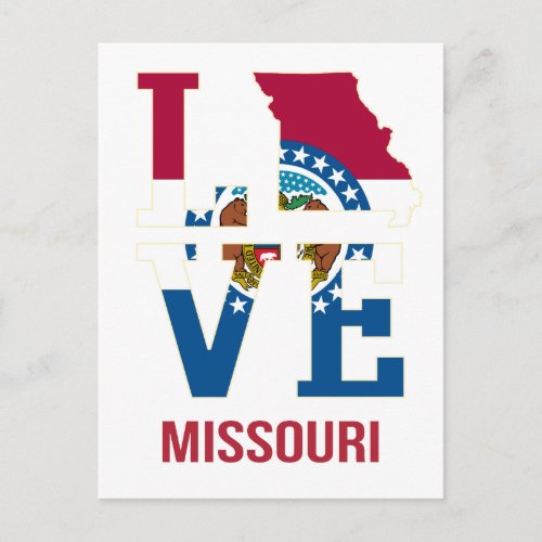 Missouri USA state love Postcard