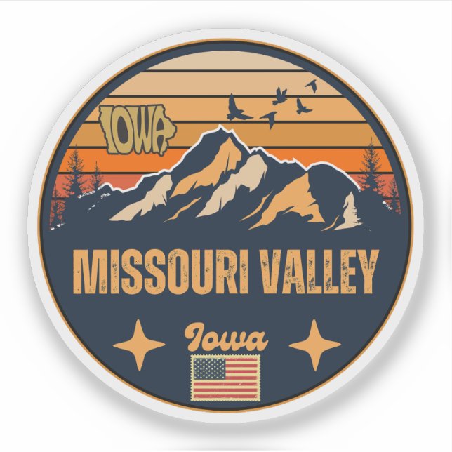 Missouri Valley, Iowa Sticker (Front)