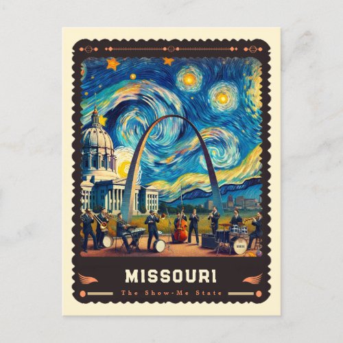 Missouri  Vincent Van Gogh Inspired Postcard