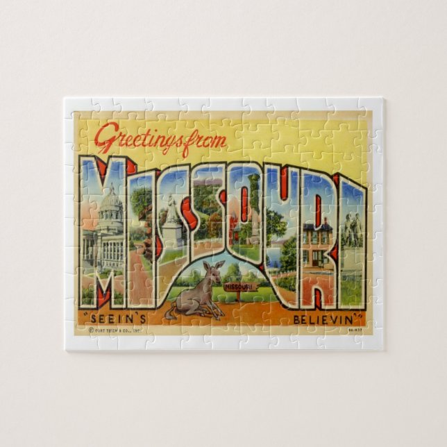 Missouri Vintage Travel Jigsaw Puzzle (Horizontal)