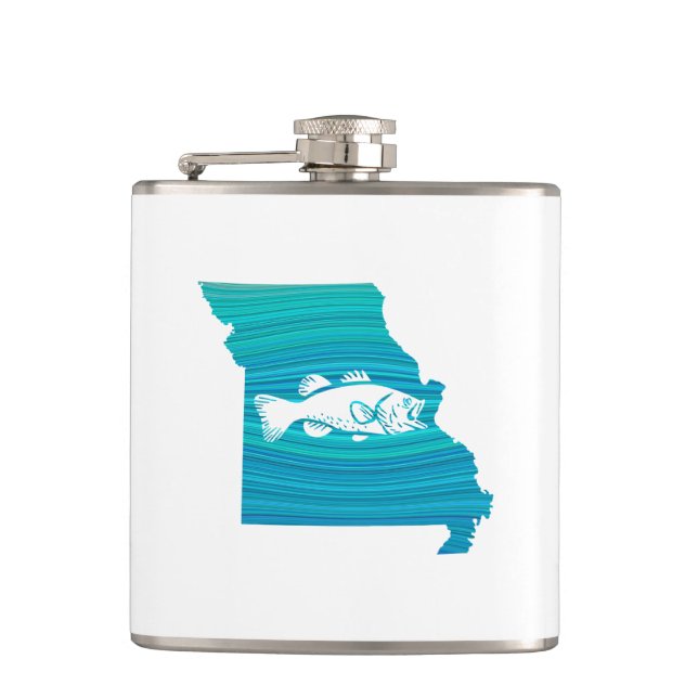 Missouri Wave Fishing Flask (Front)
