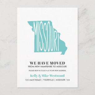 MISSOURI We've moved New address New Home Postcard