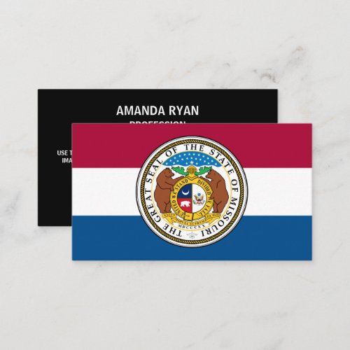 Missourian Flag  Emblem Flag of Missouri Business Card