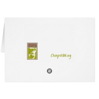 Missy Chimpanzee Eating Snow - Blank Card by ChimpsNW at Zazzle