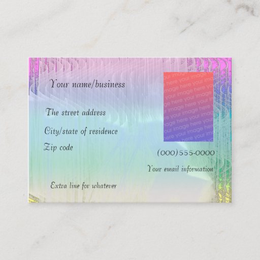 Customizable mist business cards