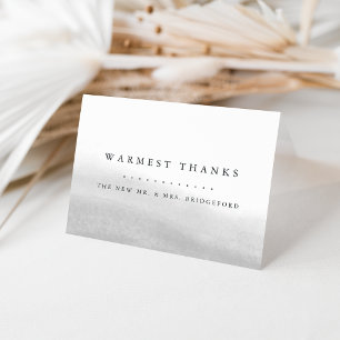 Mist Elegant Pale Gray Watercolor Thank You Card