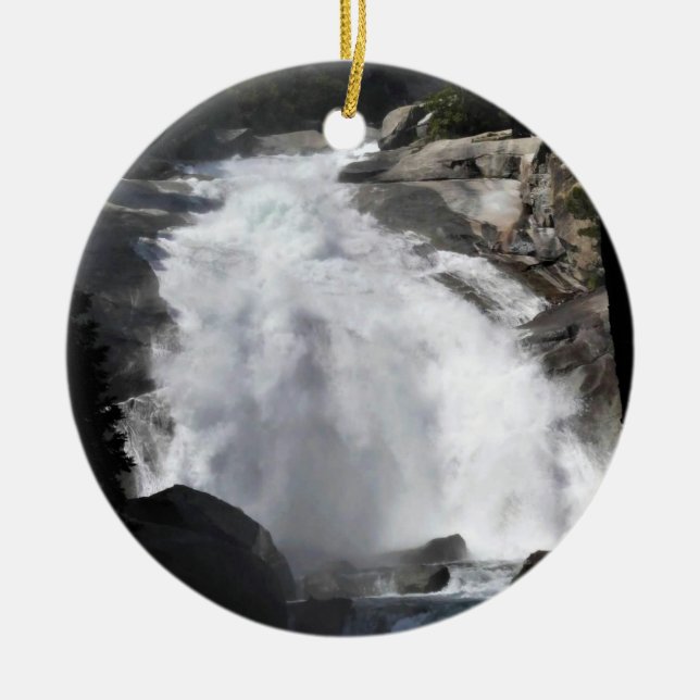 Mist Falls, King's Canyon National Park, CA Ceramic Ornament (Front)