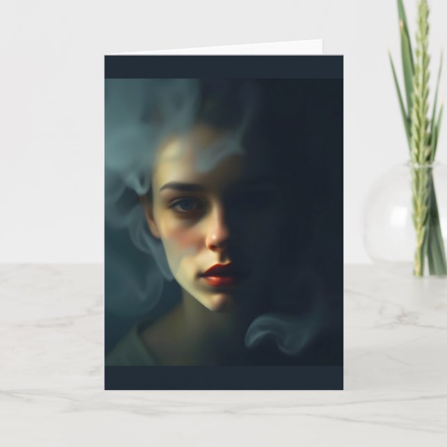 “Mist of Melinoë” – A Spectral Portrait Note Card (Front)