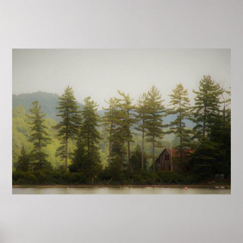 Mist on Big Moose Lake in the Adirondacks Poster