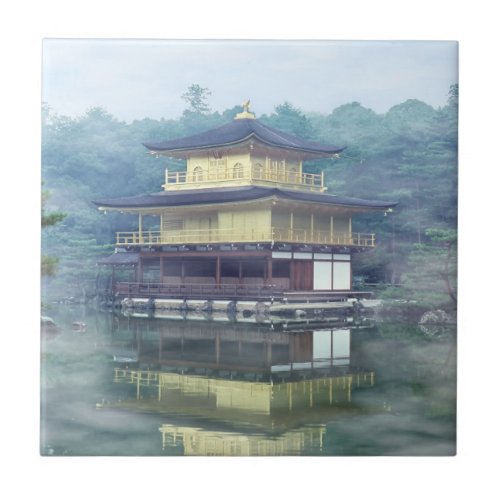 Mist on the Golden Pavilion _ Kyoto Ceramic Tile