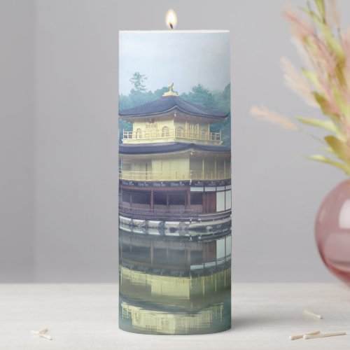 Mist on the Golden Pavilion _ Kyoto Japan Asia Pillar Candle