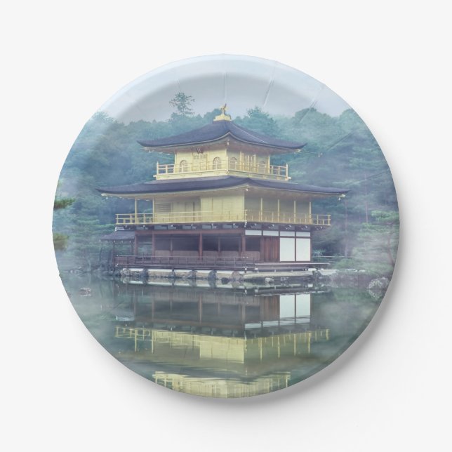 Mist on the Golden Pavilion Paper Plates (Front)