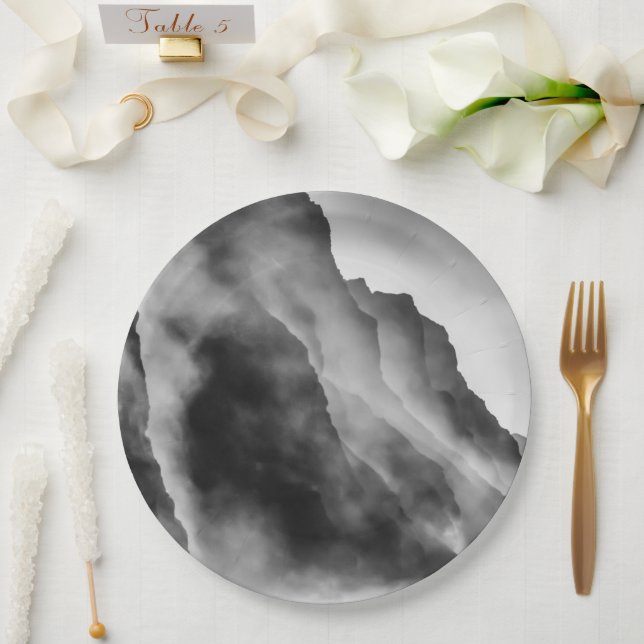 Mist on the rocks paper plates (Wedding)