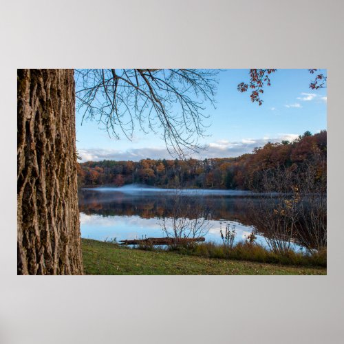 Mist on the water at Haviland Cove Beach Poster