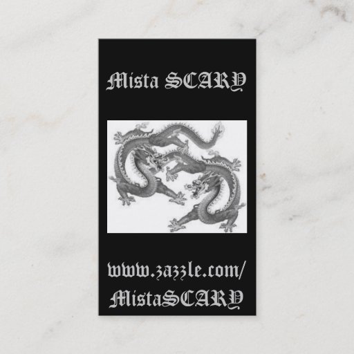 Customizable Mista SCARY Chinese Dragons Lucky Profile Card Business Card Templates