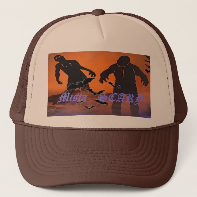 Mista SCARY Zombies, bats 19 - Customized Trucker Hat (Front)