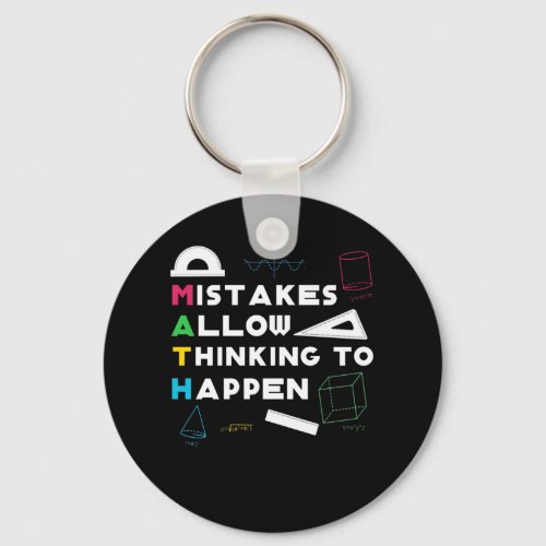 Mistake Allow Thinking Happen Math Lover Keychain