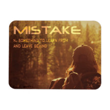 Mistake Inspirational Magnet 3" by 4"