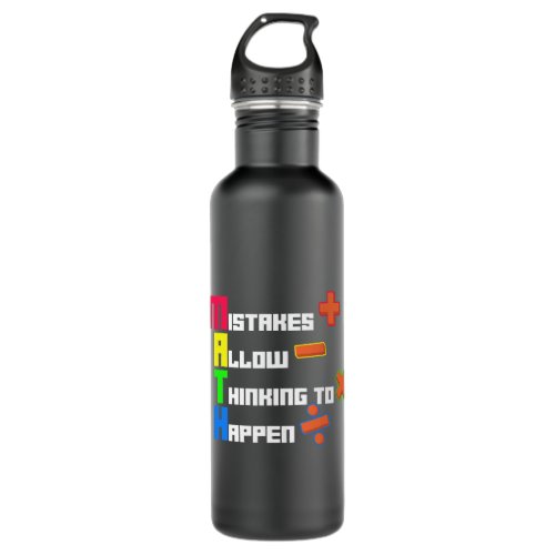 Mistakes Allow Thinking To Happen Math Stainless Steel Water Bottle