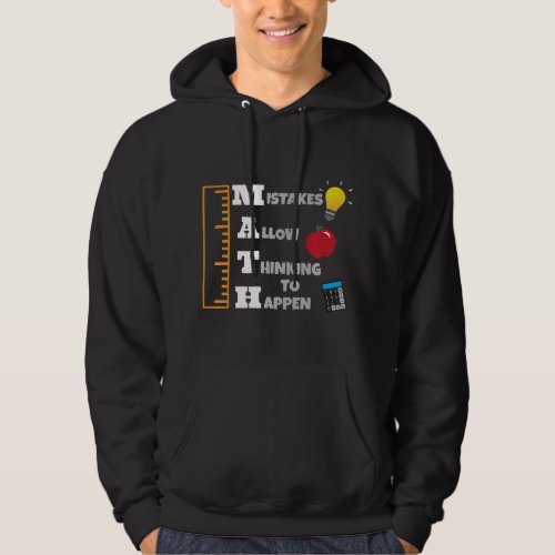 Mistakes Allow Thinking To Happen Math Teacher 2Gi Hoodie