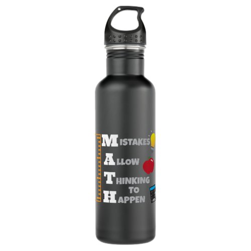 Mistakes Allow Thinking To Happen Math Teacher 2Gi Stainless Steel Water Bottle