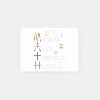 Mistakes Allow Thinking To Happen MATH Teacher Gif Post-it Notes