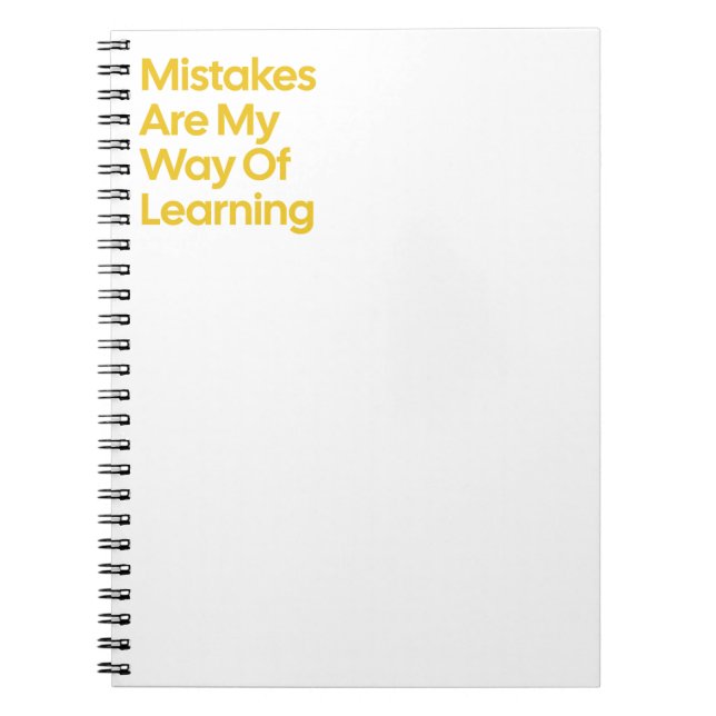 Mistakes Are My Way of Learning Notebook (Front)