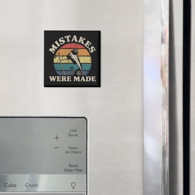 Mistakes Were Made Funny Golf Cart Club Motif  Magnet (In Situ (Fridge))