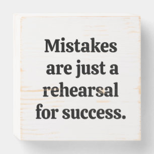 Mistakes Wood Box Sign