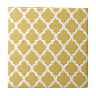 Misted Yellow Moroccan Tile Trellis