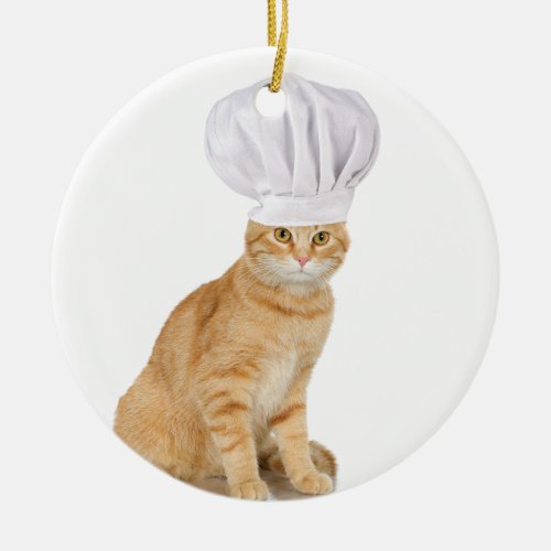 Mister Cat Chef To You Ceramic Ornament