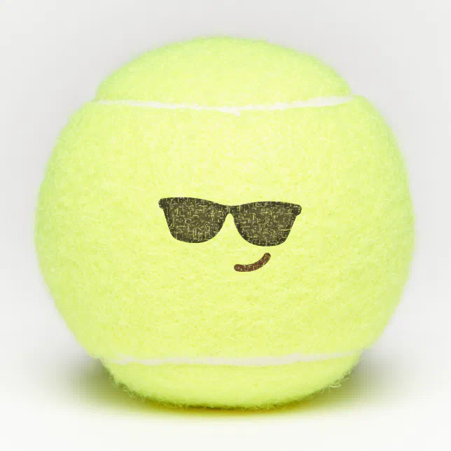 Mister Cool Kawaii Cute Emoticon Emoji Tennis Balls Zazzle