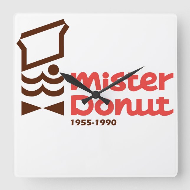 Mister Donut, Mr. Donut Square Wall Clock (Front)