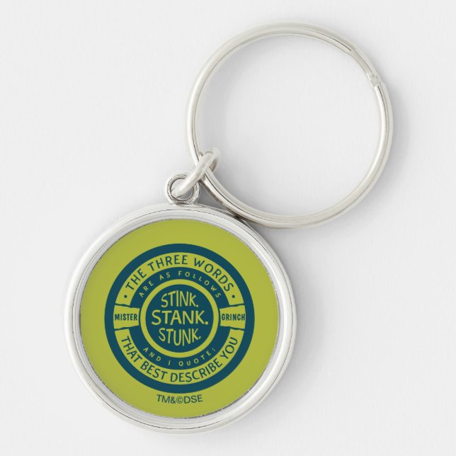 Mister Grinch | Stink Stank Stunk Quote Keychain (Front)