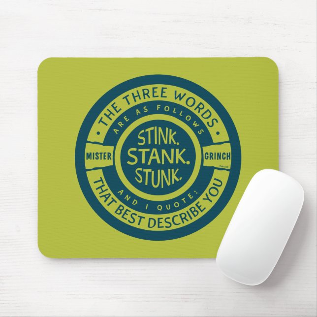 Mister Grinch | Stink Stank Stunk Quote Mouse Pad (With Mouse)