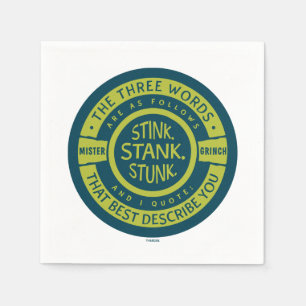 Mister Grinch Stink Stank Stunk Quote Napkins