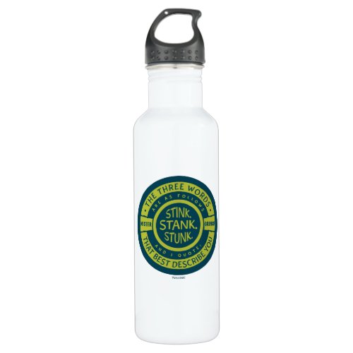 Mister Grinch  Stink Stank Stunk Quote Stainless Steel Water Bottle