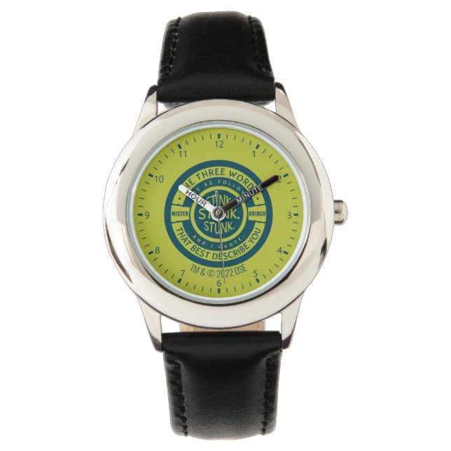Mister Grinch | Stink Stank Stunk Quote Watch (Front)