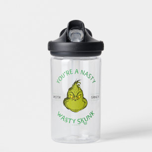 Mister Grinch You're a Nasty Wasty Skunk Water Bottle