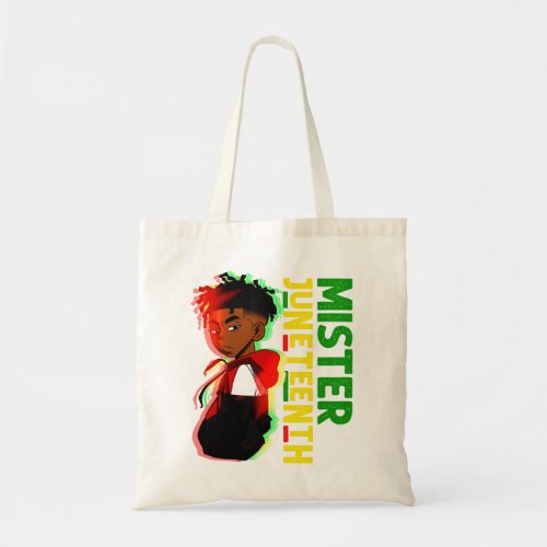 Mister Juneteenth Brown Skin King Cool Boys Teens  Tote Bag