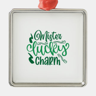 Mister Lucky Charm Metal Ornament