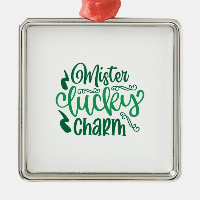 Mister Lucky Charm Metal Ornament (Front)