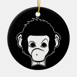 mister monkey ceramic ornament