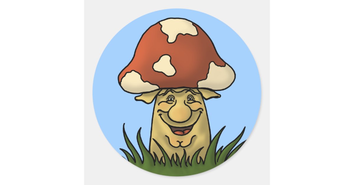 mister mushroom funny sticker | Zazzle