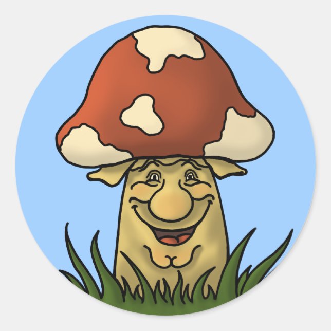 mister mushroom funny sticker (Front)