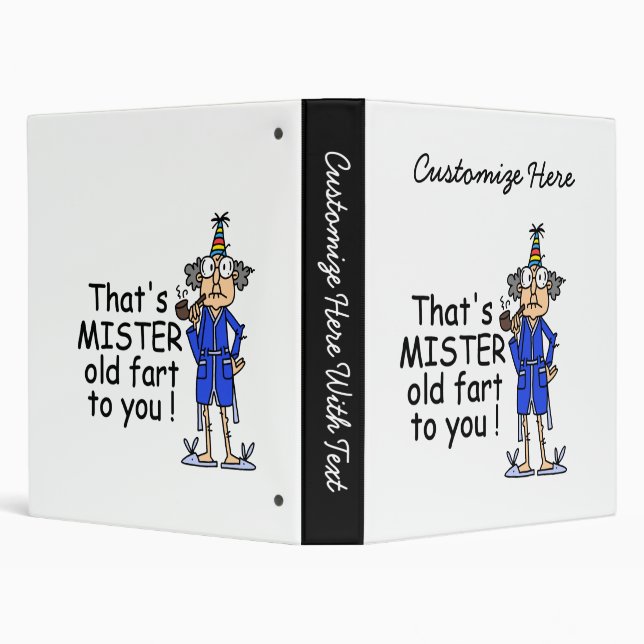 Mister Old Fart Birthday Humor Binder (Background)