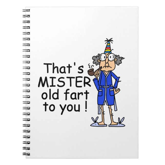 Mister Old Fart Birthday Humor Notebook (Front)