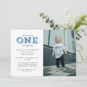 Mister Onederful 1st Birthday Photo Invitation (Standing Front)
