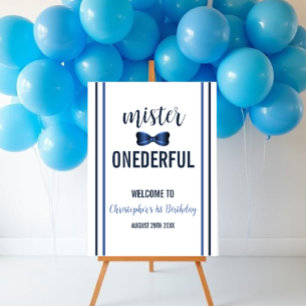 Mister Onederful Bow Tie 1st Birthday Foam Board